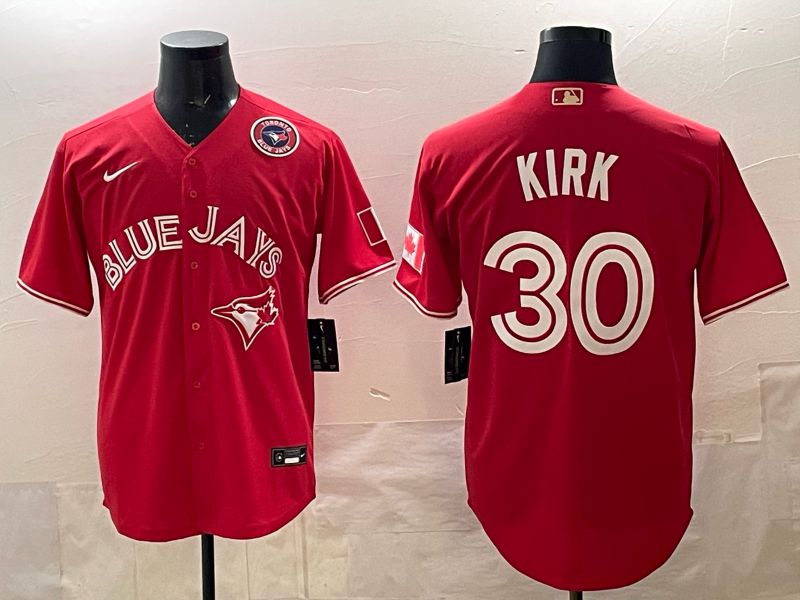 Men 2025 Toronto Blue Jays #30 Kirk Red Game Nike MLB Jersey style 01->toronto blue jays->MLB Jersey